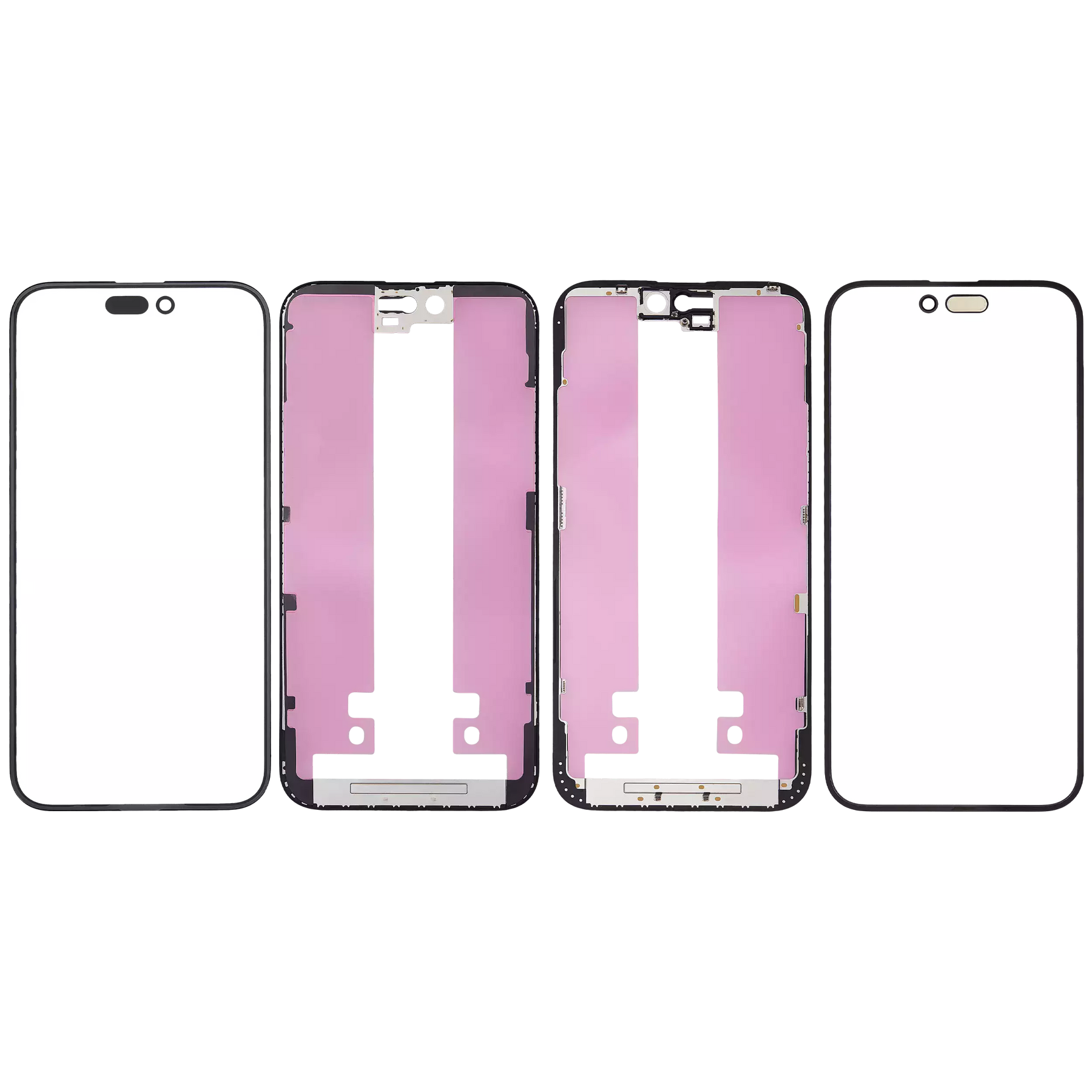 3 in 1 (Glass With OCA Pre-Installed + Frame) Compatible For iPhone 15 Plus (OCA Master)