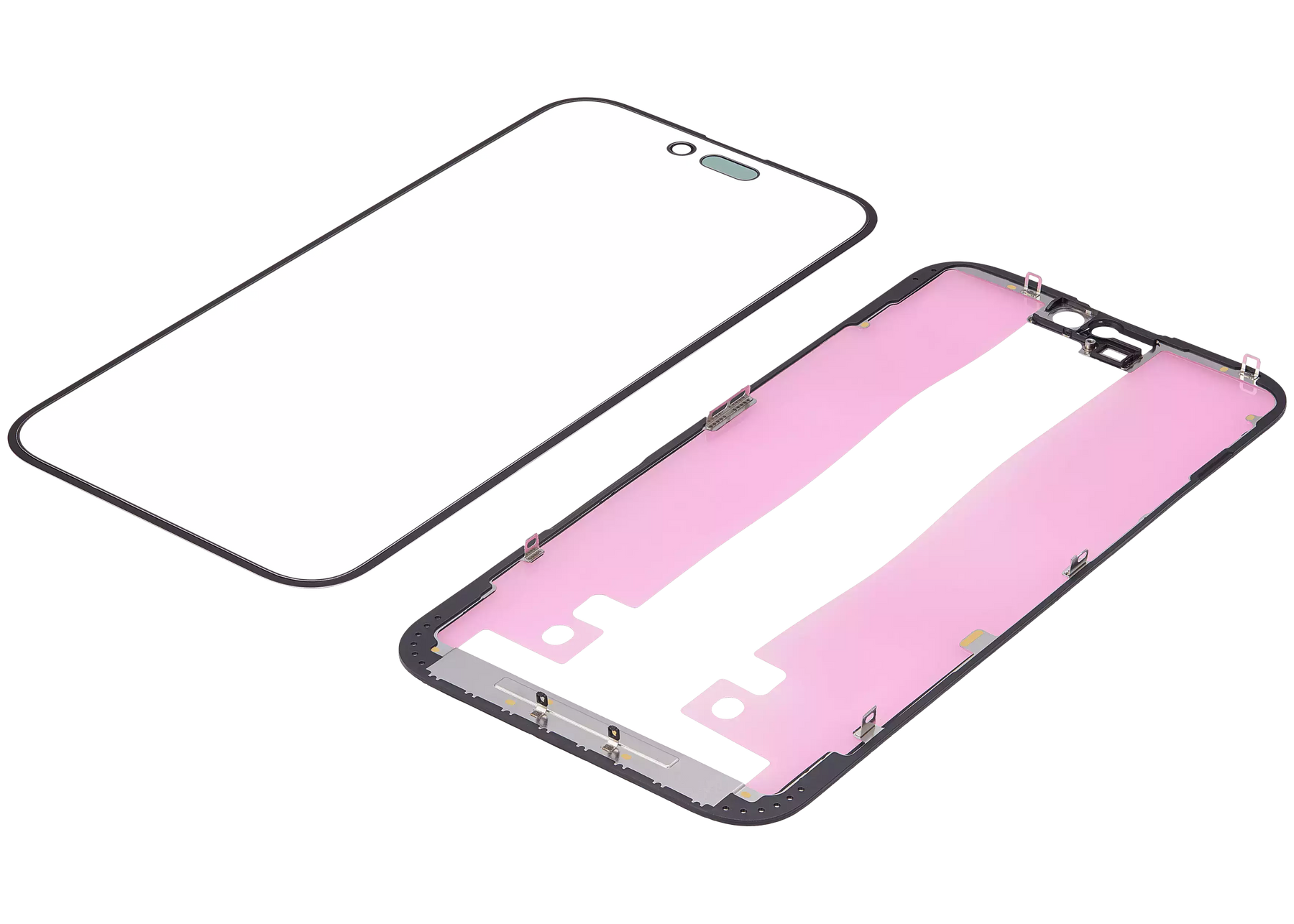 3 in 1 (Glass With OCA Pre-Installed + Frame) Compatible For iPhone 15 Plus (OCA Master)
