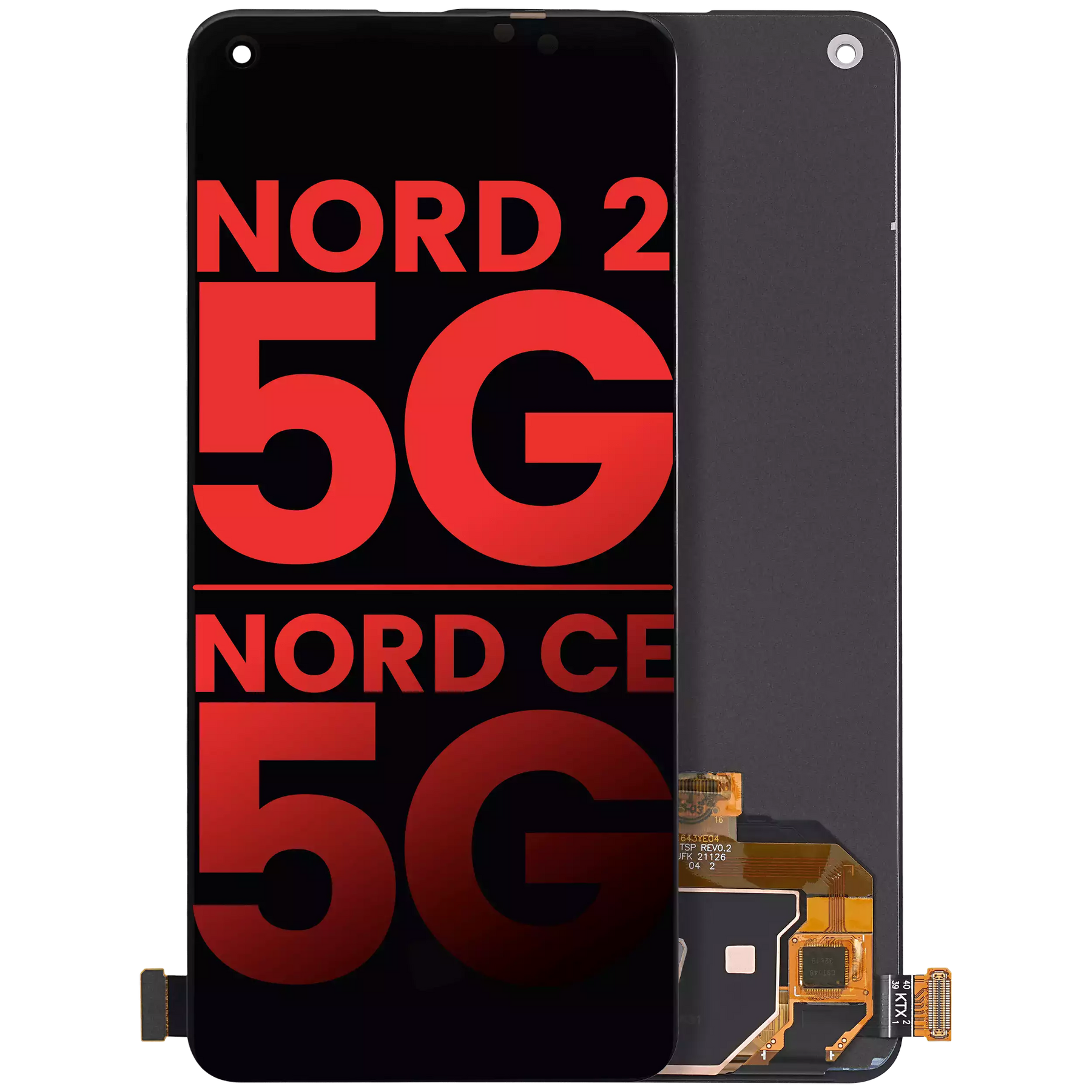 Replacement OLED Assembly Without Frame Compatible For OnePlus Nord 2 5G / Nord CE 5G (Vemake) (All Colors)