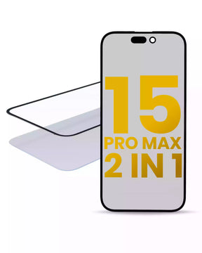 2 in 1 (Glass + OCA Pre-Installed) Compatible For iPhone 15 Pro Max (OCA Master) (2 Pack)