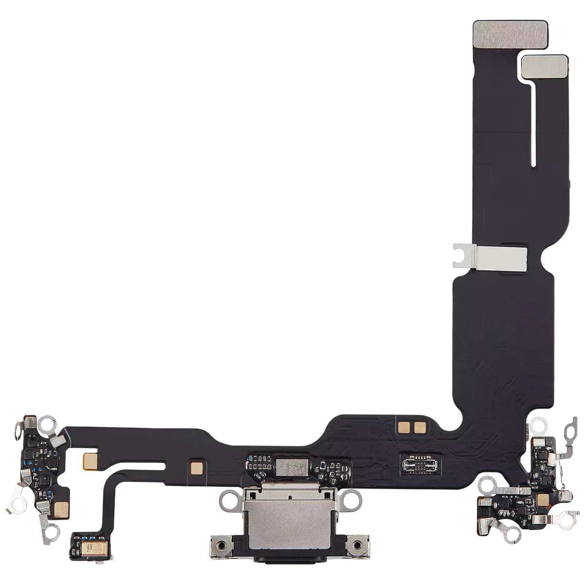 Charging Port Flex Cable Compatible For iPhone 15 Plus (Aftermarket Plus) (Black)