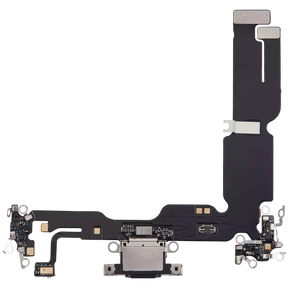 Charging Port Flex Cable Compatible For iPhone 15 Plus (Aftermarket Plus) (Black)