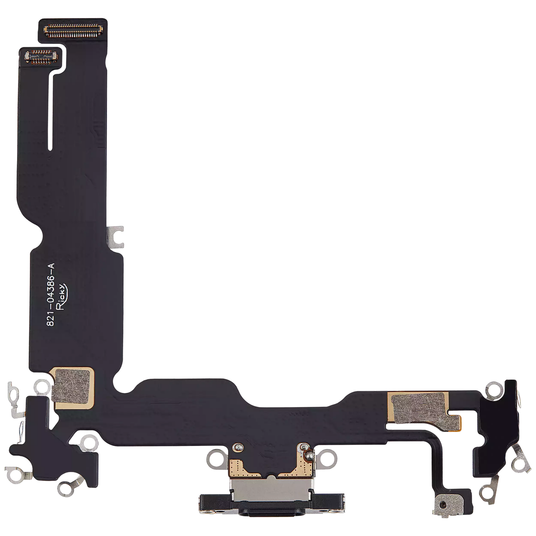Charging Port Flex Cable Compatible For iPhone 15 Plus (Aftermarket Plus) (Black)