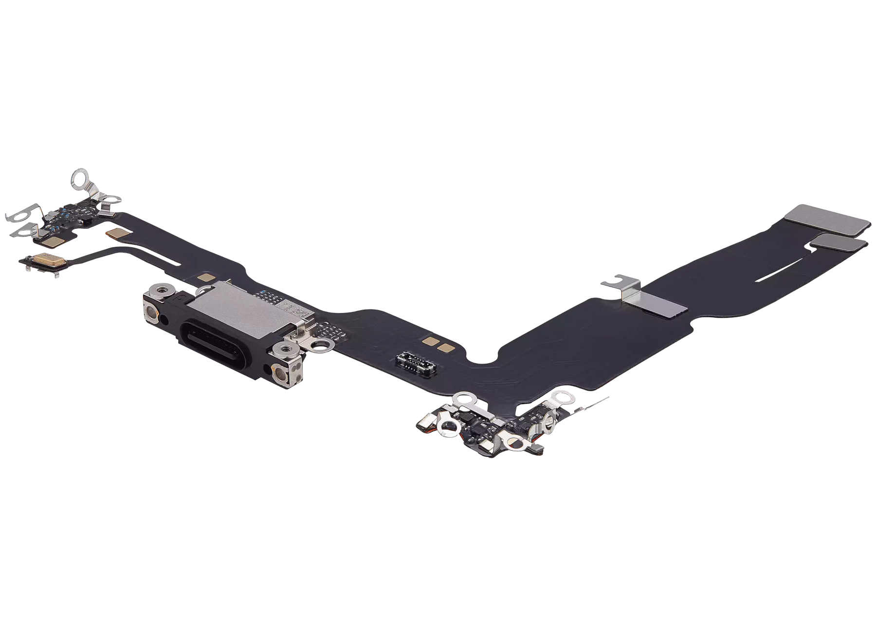 Charging Port Flex Cable Compatible For iPhone 15 Plus (Aftermarket Plus) (Black)