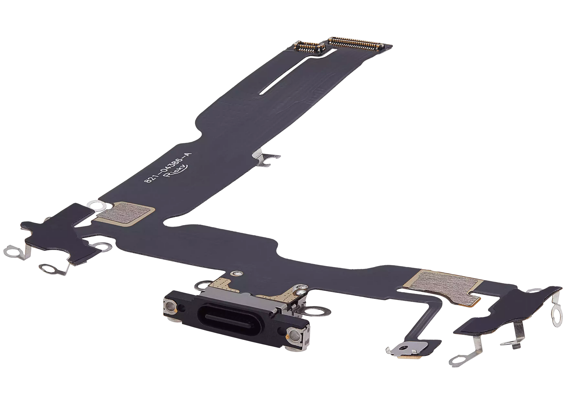 Charging Port Flex Cable Compatible For iPhone 15 Plus (Aftermarket Plus) (Black)