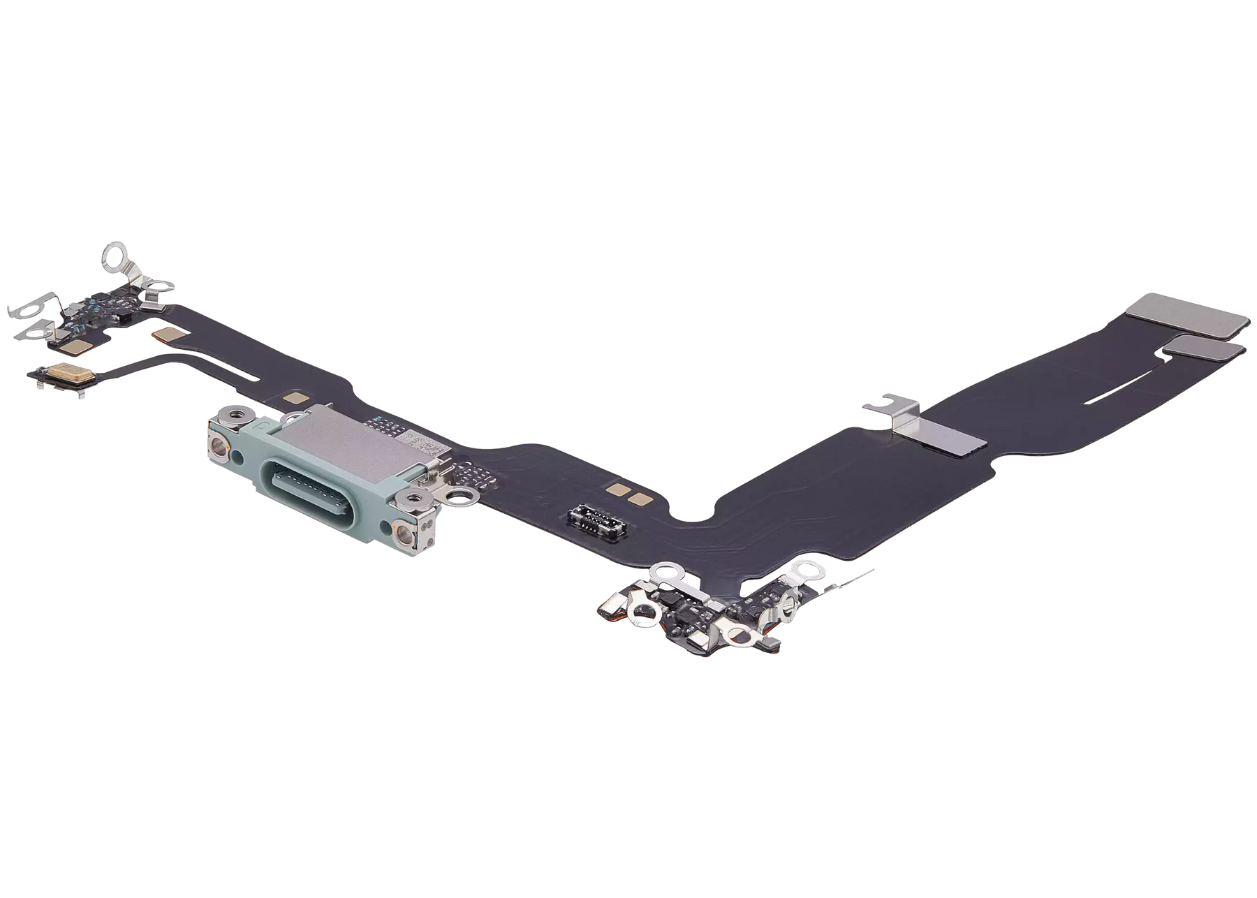 Charging Port Flex Cable Compatible For iPhone 15 Plus (Aftermarket Plus) (Green)