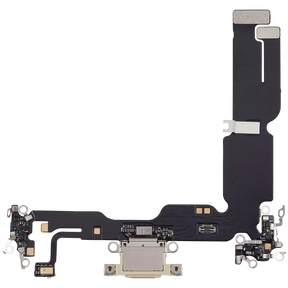 Charging Port Flex Cable Compatible For iPhone 15 Plus (Aftermarket Plus) (Yellow)
