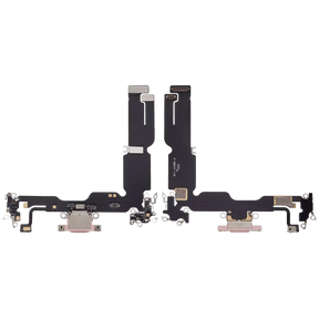 Charging Port Flex Cable Compatible For iPhone 15 Plus (Aftermarket Plus) (Pink)