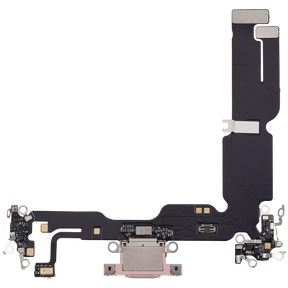 Charging Port Flex Cable Compatible For iPhone 15 Plus (Aftermarket Plus) (Pink)