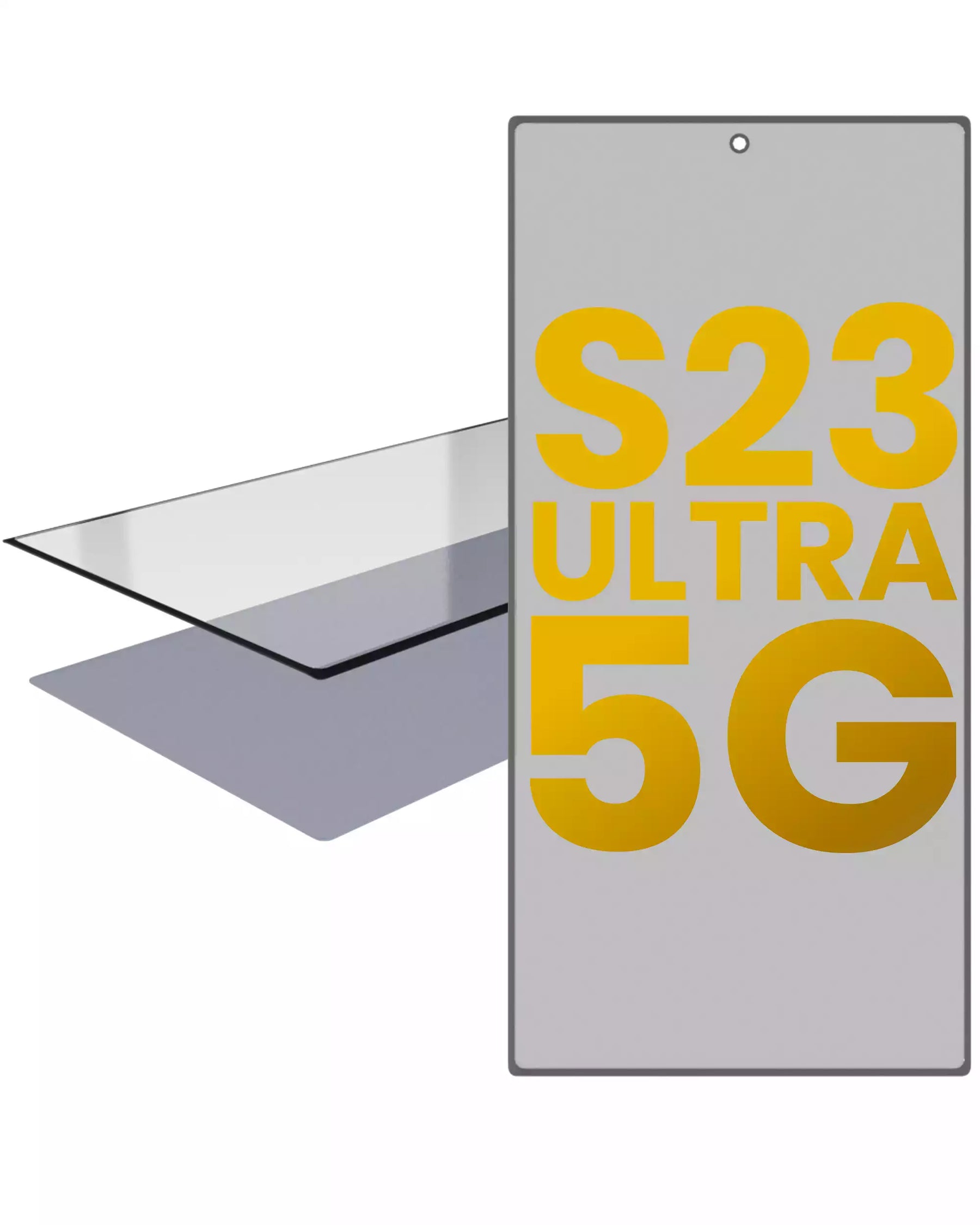 2 in 1 Front Glass With OCA Pre-Installed Compatible For Samsung Galaxy S23 Ultra 5G Replacement