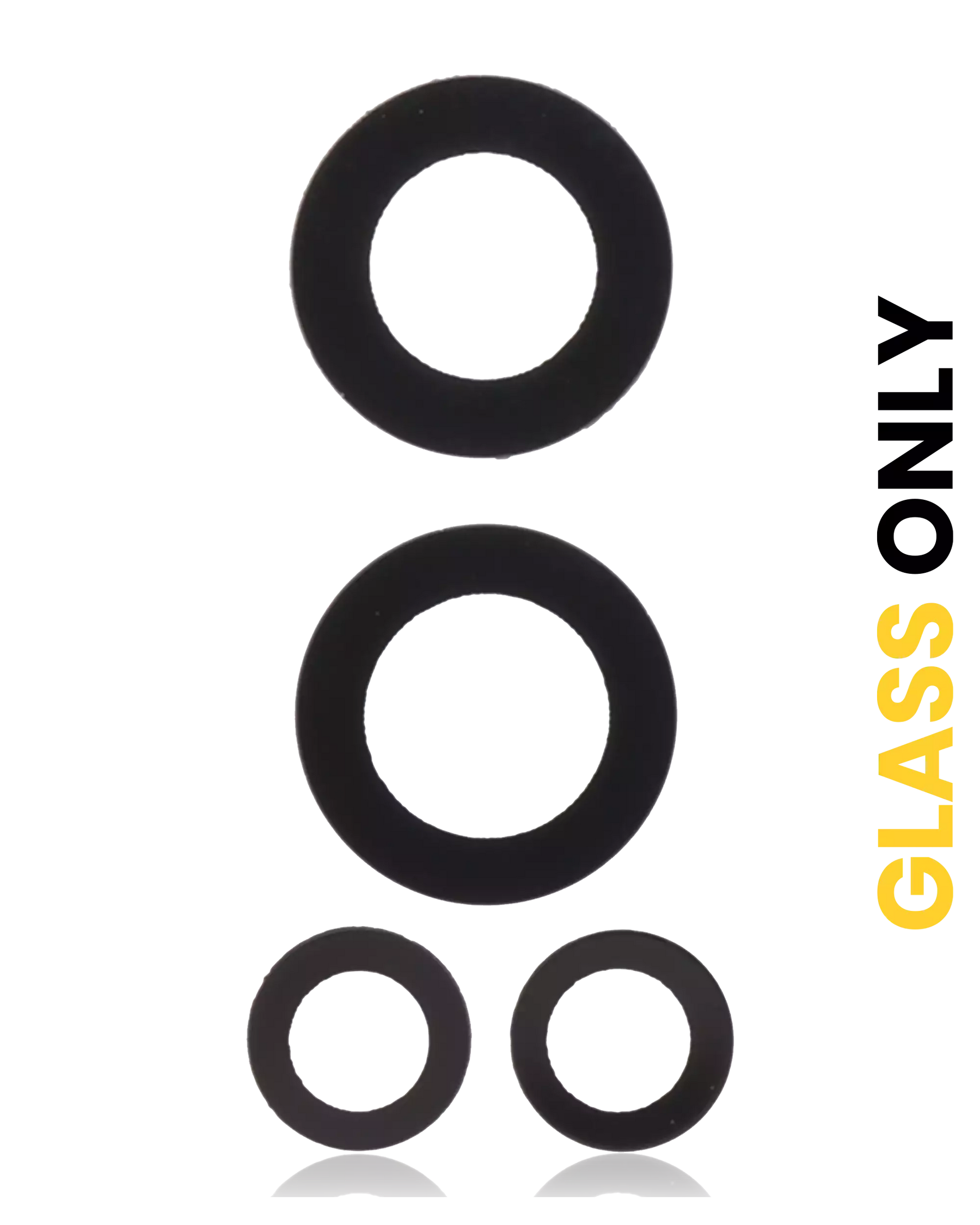 Replacement Back Camera Lens (Glass Only) With Adhesive Compatible For OnePlus 9R (3 Piece Set)