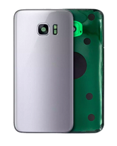 Back Cover Glass Compatible For Samsung Galaxy S7 Replacement (Service Pack) (Silver Titanium)