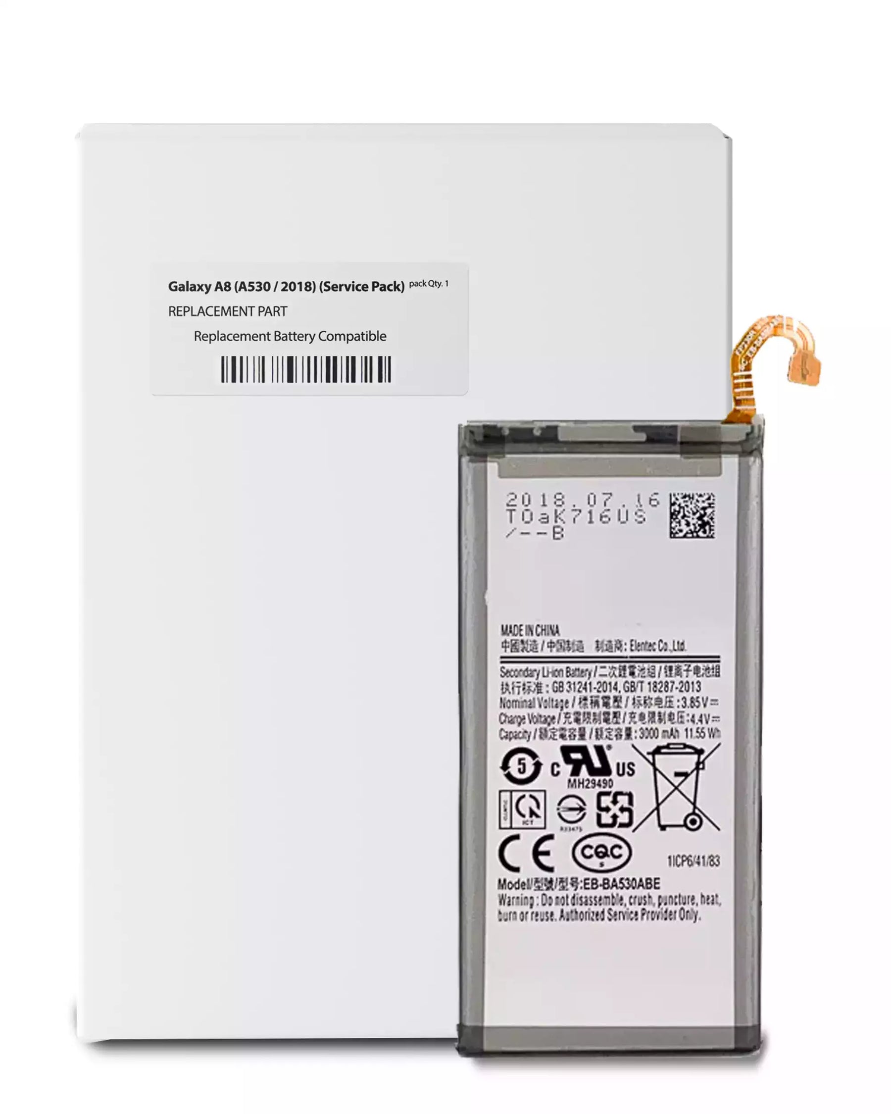 Replacement Battery Compatible For Samsung Galaxy A8 (A530 / 2018) (Service Pack)