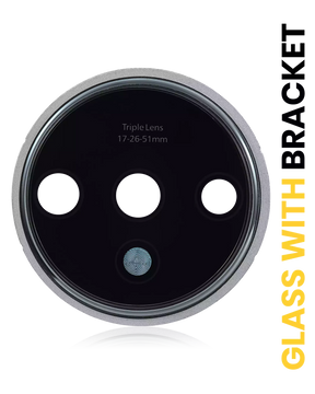 Replacement Back Camera Lens With Bracket Compatible For OnePlus 7T (Frosted Silver)