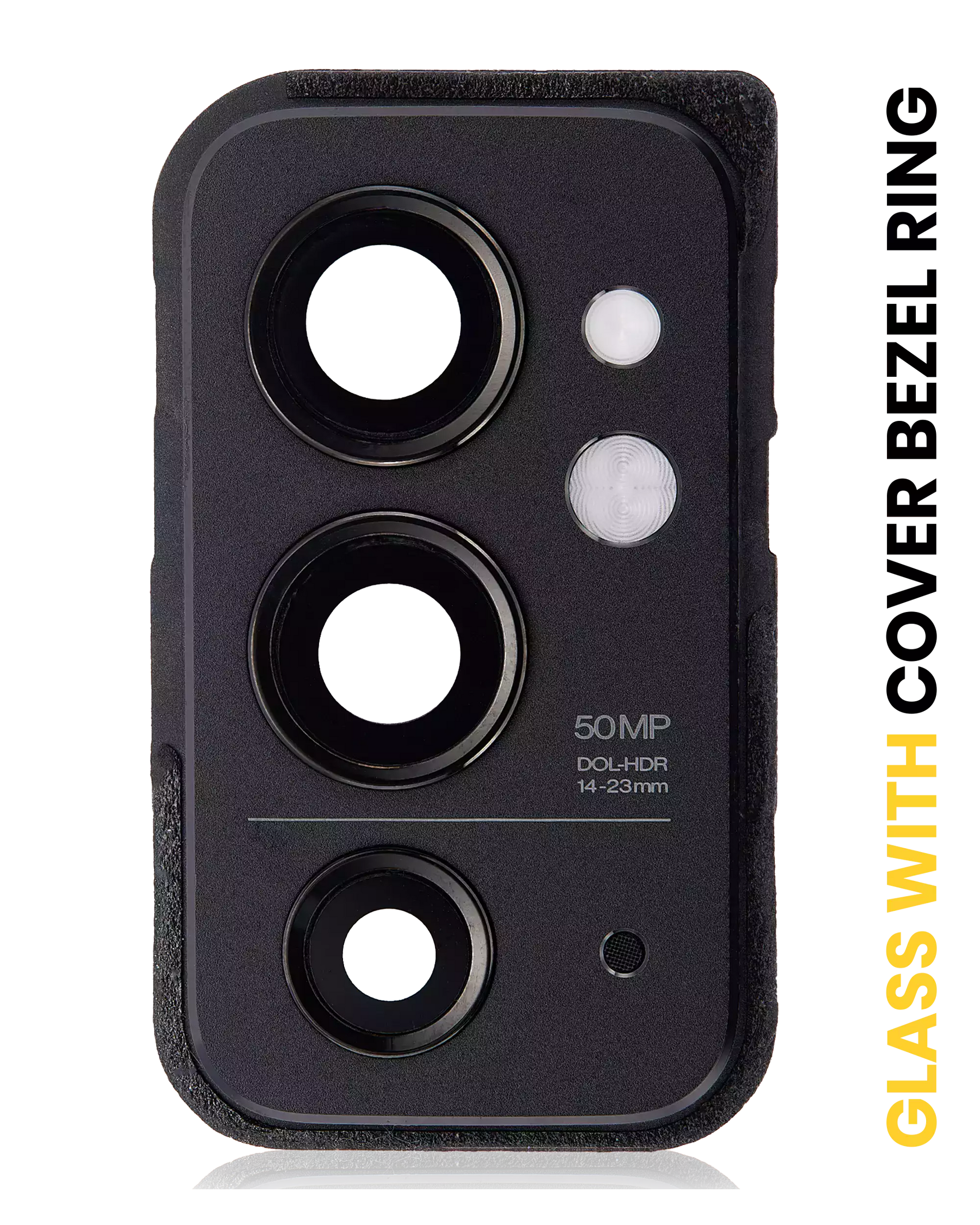 Replacement Back Camera Lens With Cover Bezel Ring Compatible For OnePlus 9RT 5G (Hacker Black)