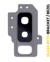 Replacement  Back Camera Lens With Bracket / Bezel Compatible For Samsung Galaxy S9 Plus (Titanium Gray)