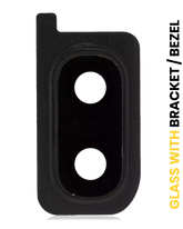 Back Camera Lens With Bracket / Bezel Compatible For Samsung Galaxy A20 (A205 / 2019) (Black)