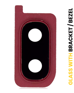 Back Camera Lens With Bracket / Bezel Compatible For Samsung Galaxy A20 (A205 / 2019) (Red)