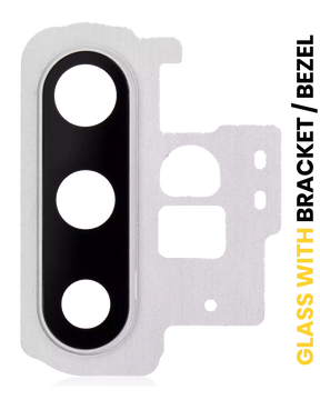 Replacement Back Camera Lens With Bracket / Bezel Compatible For Samsung Galaxy Note 10 Plus / 5G (Aura White)