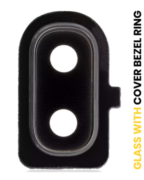 Back Camera Lens With Cover Bezel Ring Compatible For Samsung Galaxy A10E (A102 / 2019) (Black)