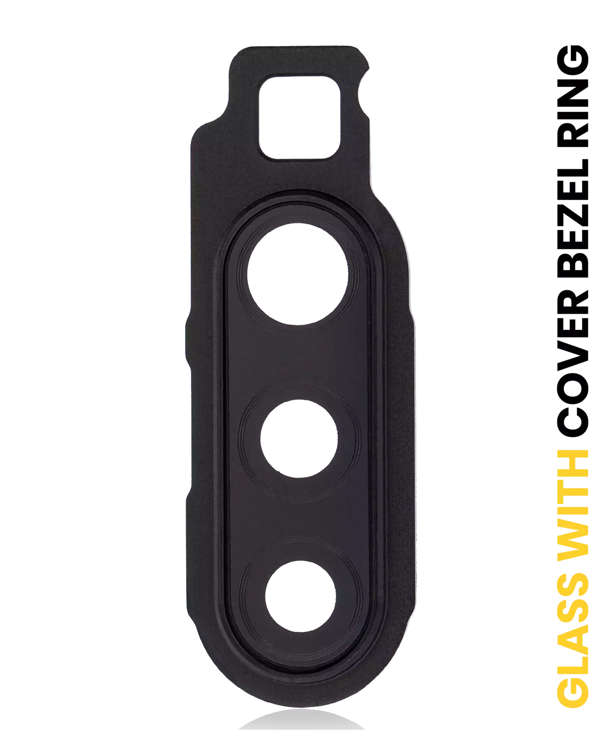 Replacement Back Camera Lens With Cover Bezel Ring Compatible For Samsung Galaxy A90 5G (A908 / 2019) (Black)