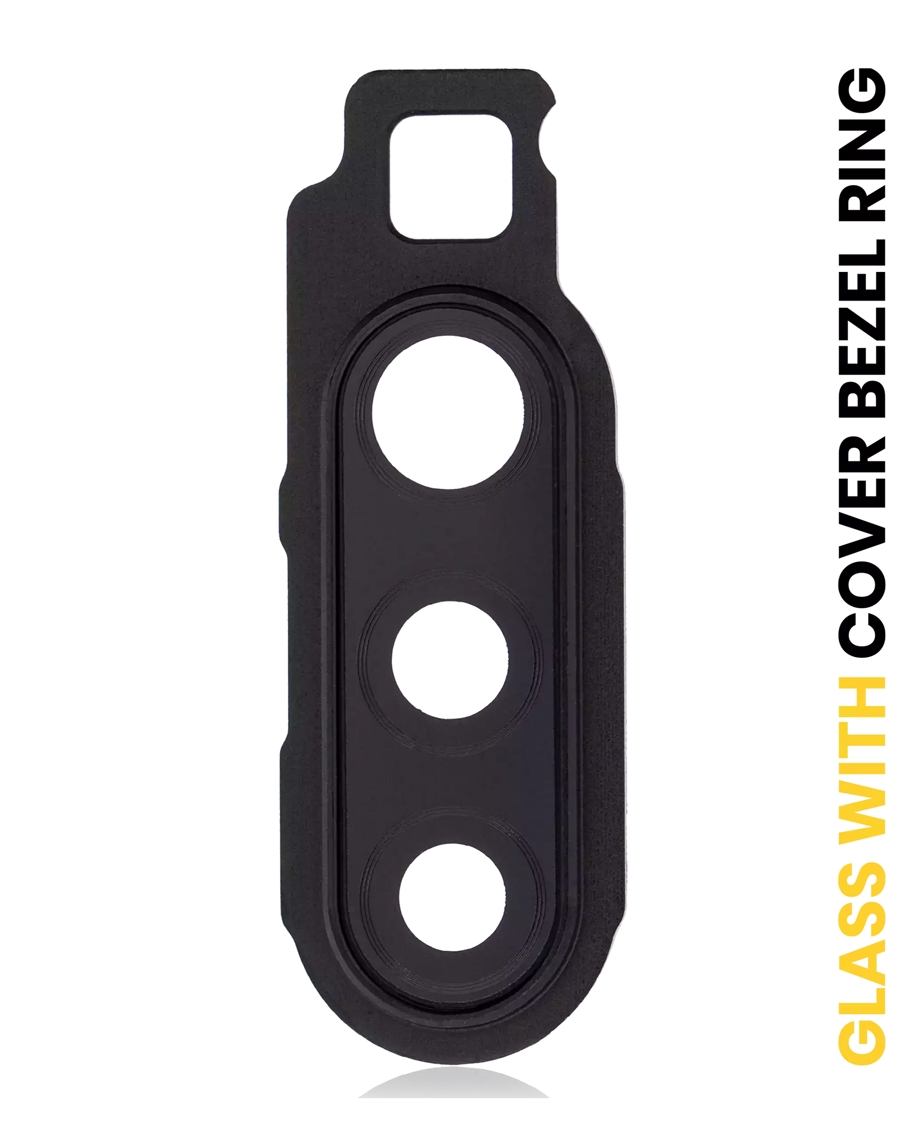 Replacement Back Camera Lens With Cover Bezel Ring Compatible For Samsung Galaxy A90 5G (A908 / 2019) (Black)