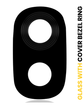 Back Camera Lens With Bezel Ring Compatible For Samsung Galaxy J3 (J337 / 2018) (Black)