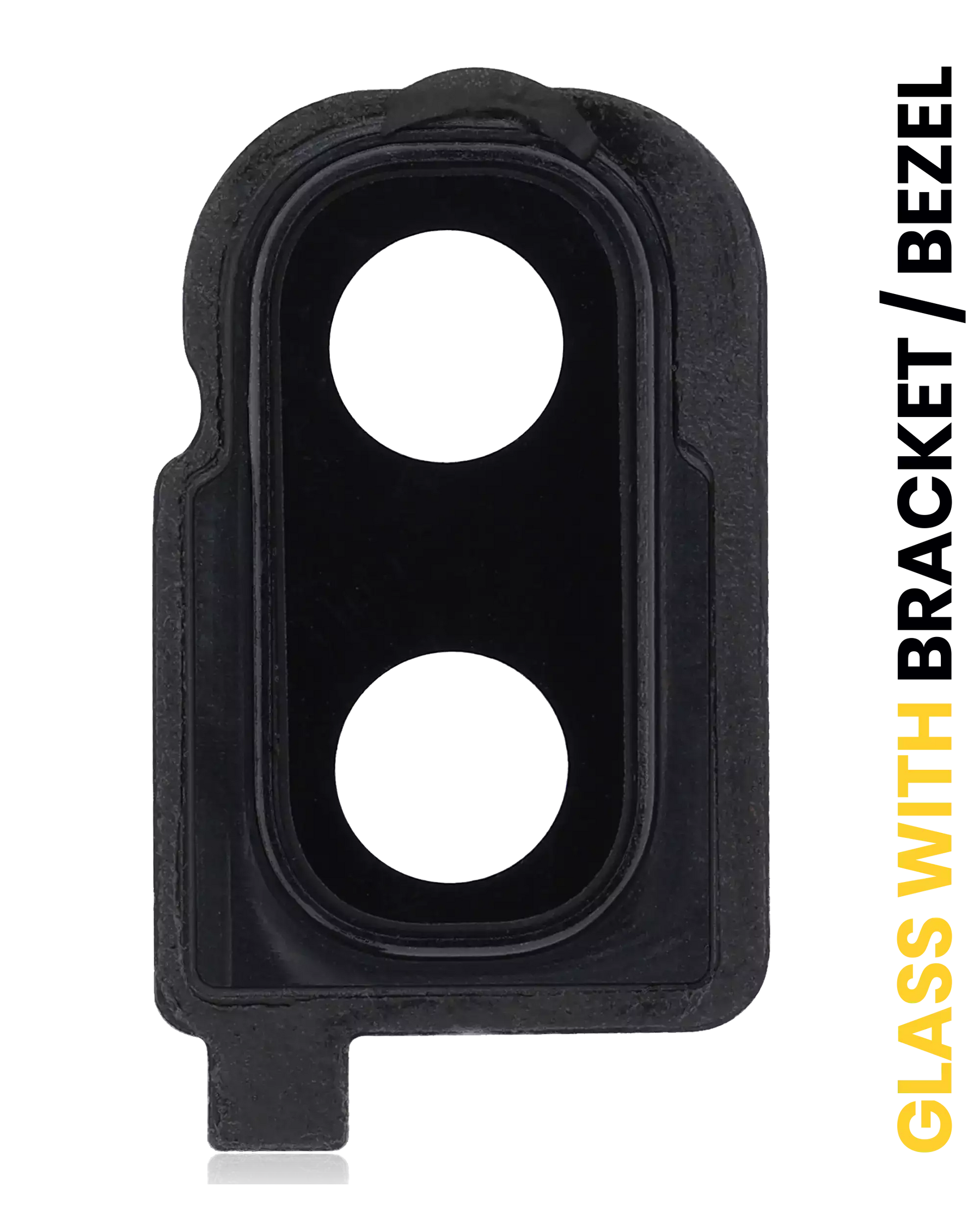 Back Camera Lens With Bracket / Bezel Compatible For Samsung Galaxy Z Flip 4G (F700) / Z Flip 5G (F707) (Mirror Black)