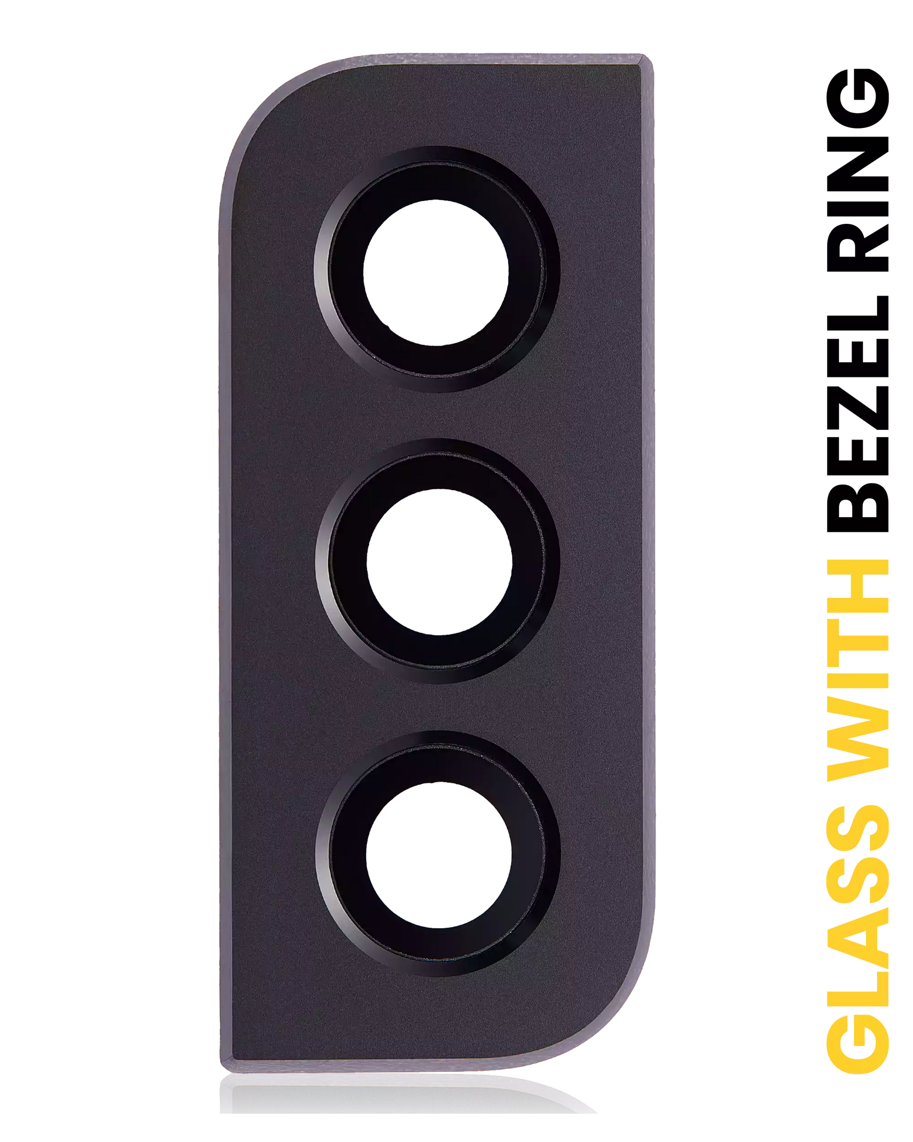 Back Camera Lens With Bezel Ring Compatible For Samsung Galaxy S22 / S22 Plus Replacement(Phantom Black)