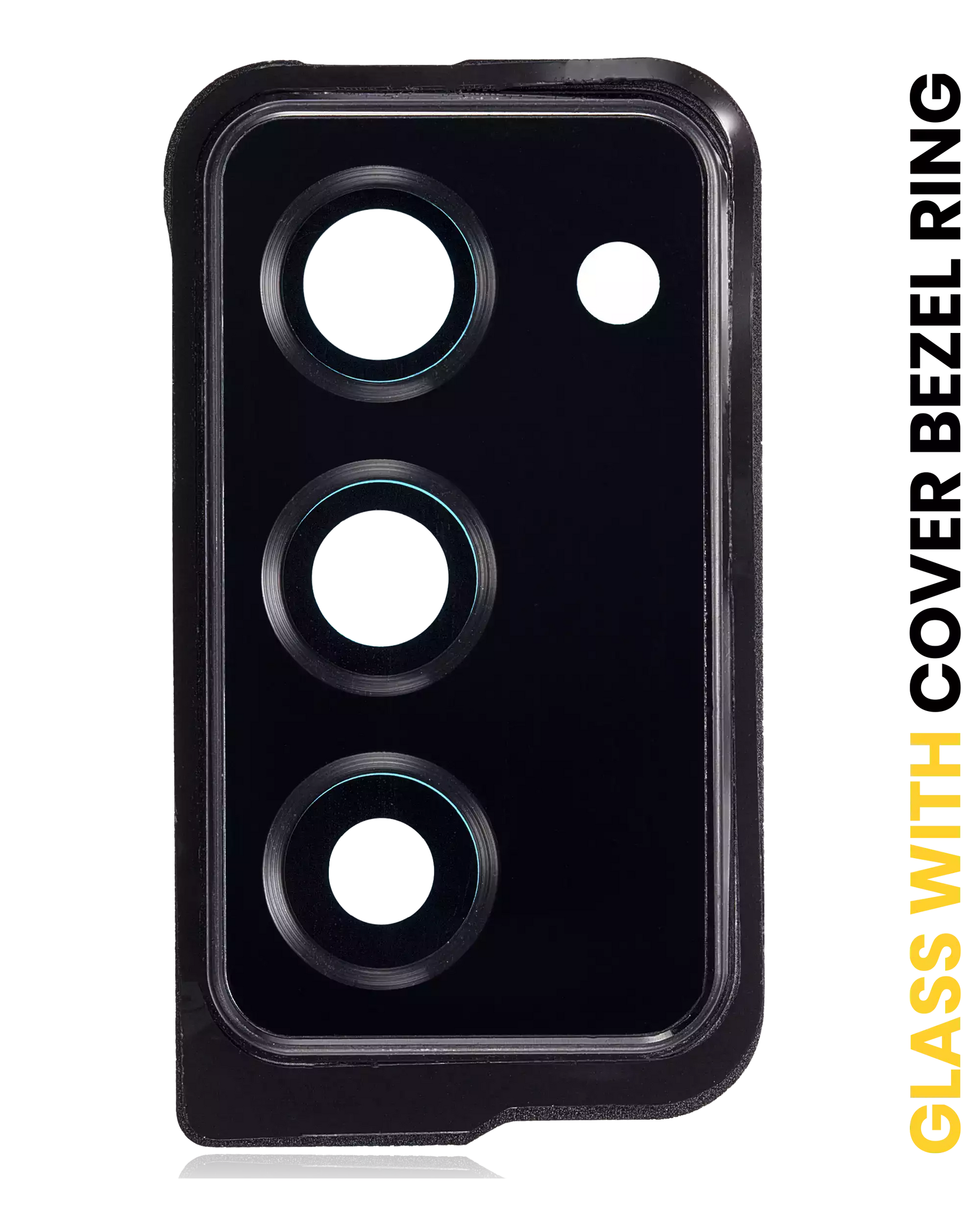 Back Camera Lens With Cover Bezel Ring Compatible For Samsung Galaxy Z Fold 2 5G Replacement (F916) (Mystic Black)