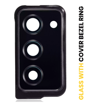 Back Camera Lens With Cover Bezel Ring Compatible For Samsung Galaxy Z Fold 2 5G Replacement (F916) (Mystic Black)