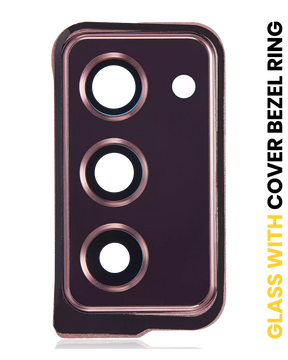 Back Camera Lens With Cover Bezel Ring Replacement Compatible For Samsung Galaxy Z Fold 2 5G (F916) (Mystic Bronze)