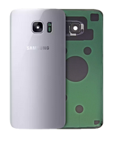 Back Cover Glass Replacement Compatible For Samsung Galaxy S7 Edge (Service Pack) (Sliver Titanium)