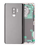 Replacement Back Cover Glass With Camera Lens Compatible For Samsung Galaxy S9 Plus (Service Pack) (Titanium Gray)