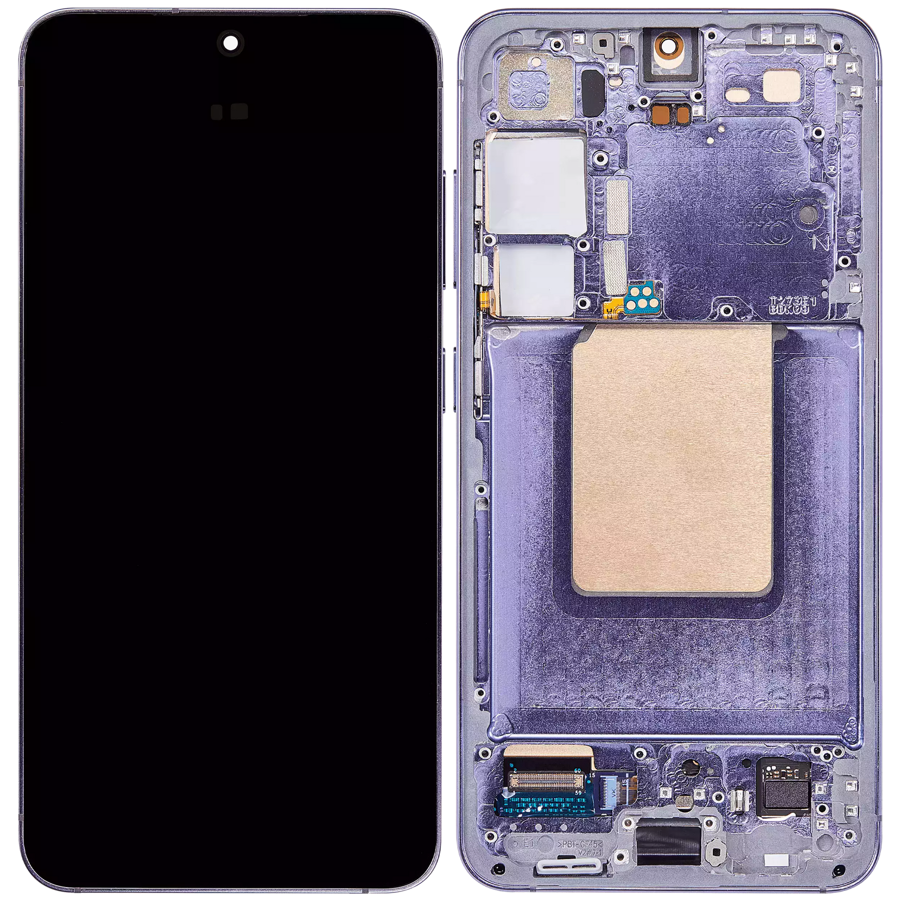 OLED Assembly With Frame Compatible For Samsung Galaxy S24 5G (US & International Version) (Refurbished) (Cobalt Violet)