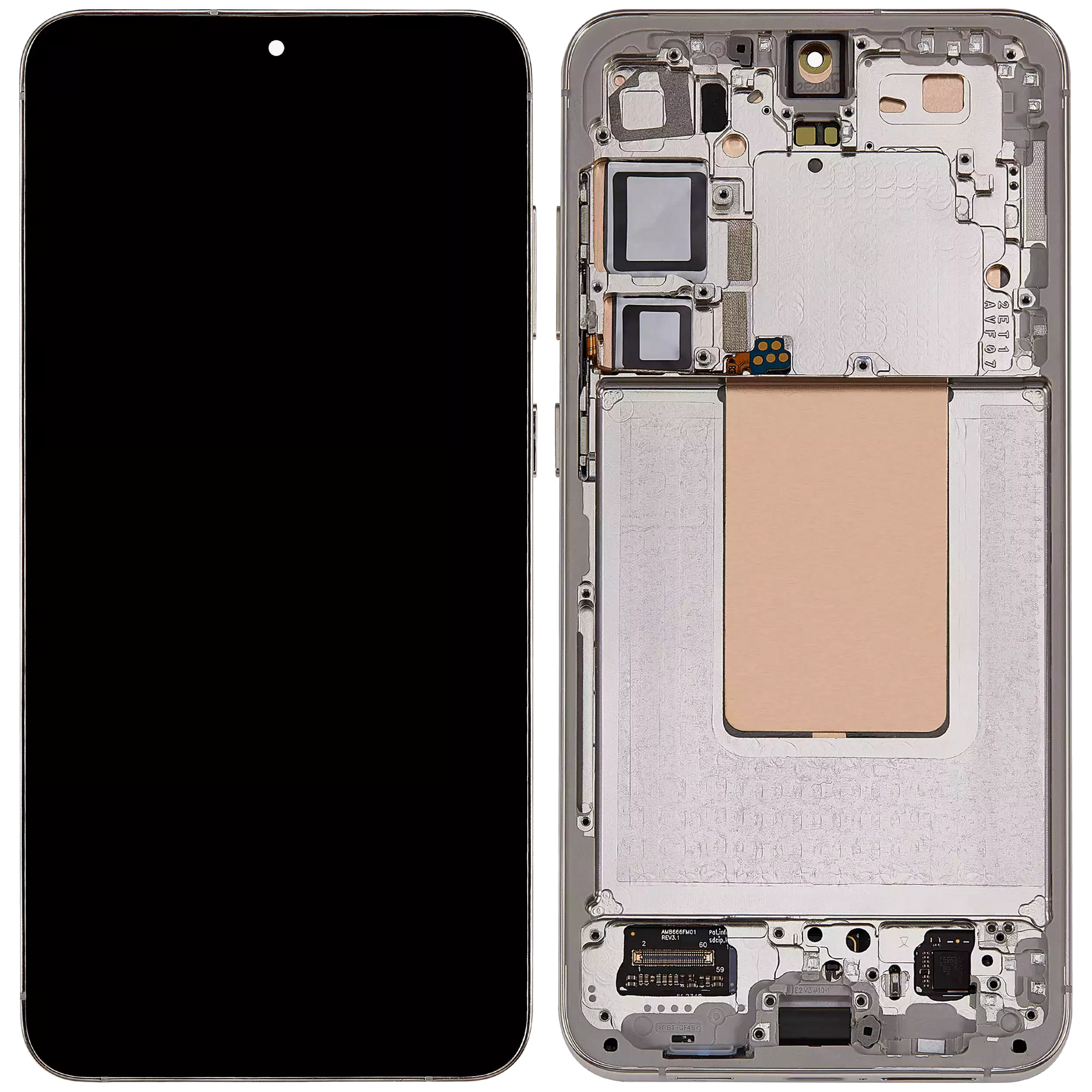 OLED Assembly With Frame Compatible For Samsung Galaxy S24 Plus 5G (US & International Version) (Refurbished) (Amber Yellow)