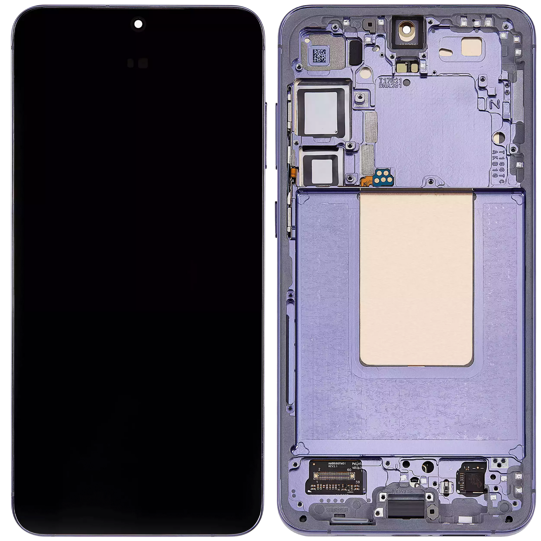 OLED Assembly With Frame Compatible For Samsung Galaxy S24 Plus 5G (US & International Version) (Refurbished) (Cobalt Violet)
