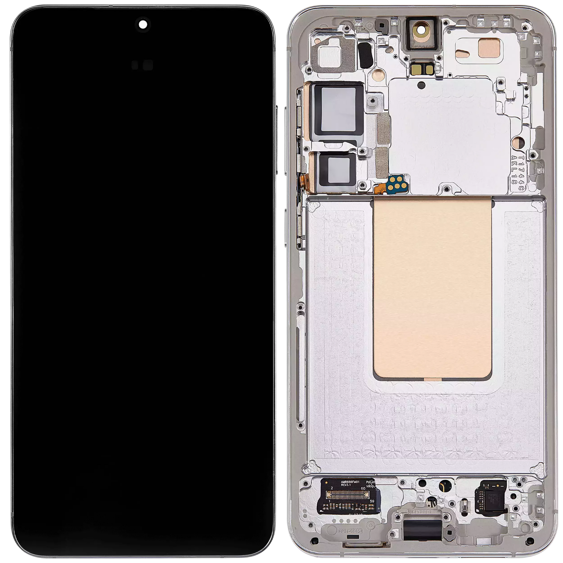 OLED Assembly With Frame Compatible For Samsung Galaxy S24 Plus 5G (US & International Version) (Refurbished) (Marble Grey)