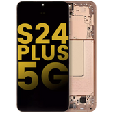 OLED Assembly With Frame Compatible For Samsung Galaxy S24 Plus 5G (US & International Version) (Refurbished) (Sandstone Orange)
