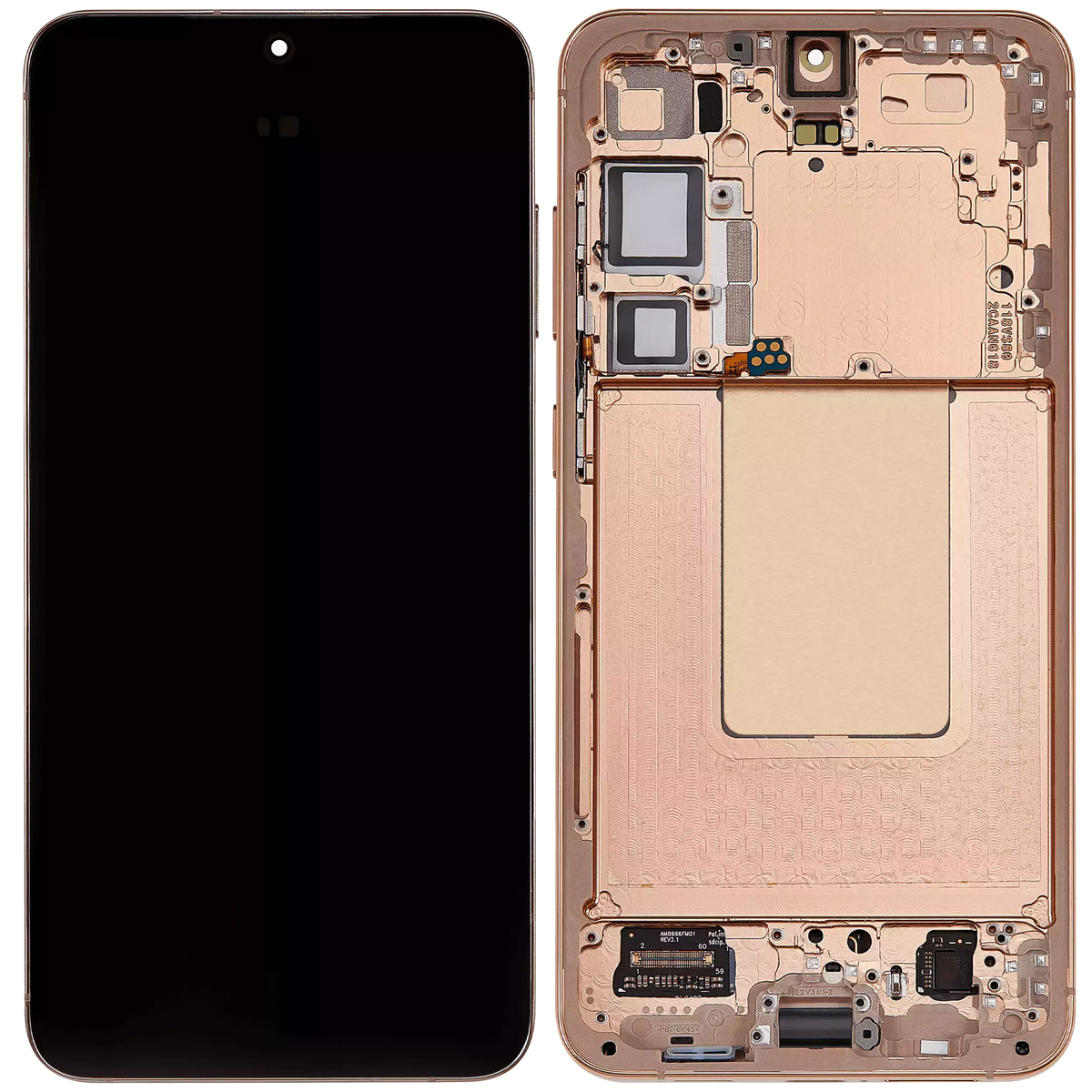 OLED Assembly With Frame Compatible For Samsung Galaxy S24 Plus 5G (US & International Version) (Refurbished) (Sandstone Orange)