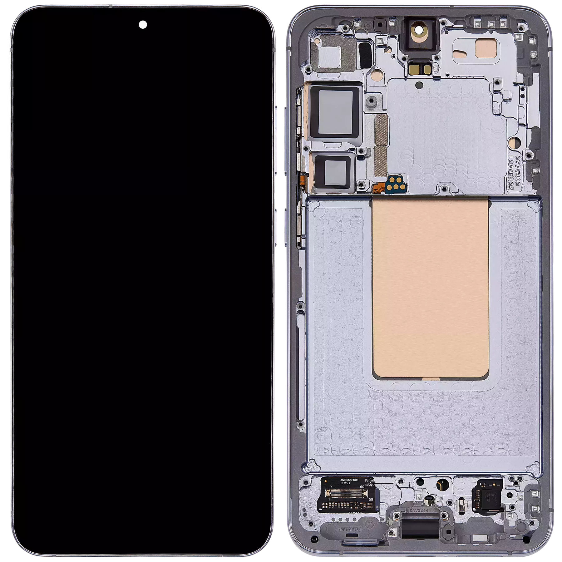 OLED Assembly With Frame Compatible For Samsung Galaxy S24 Plus 5G (US & International Version) (Refurbished) (Sapphire Blue)