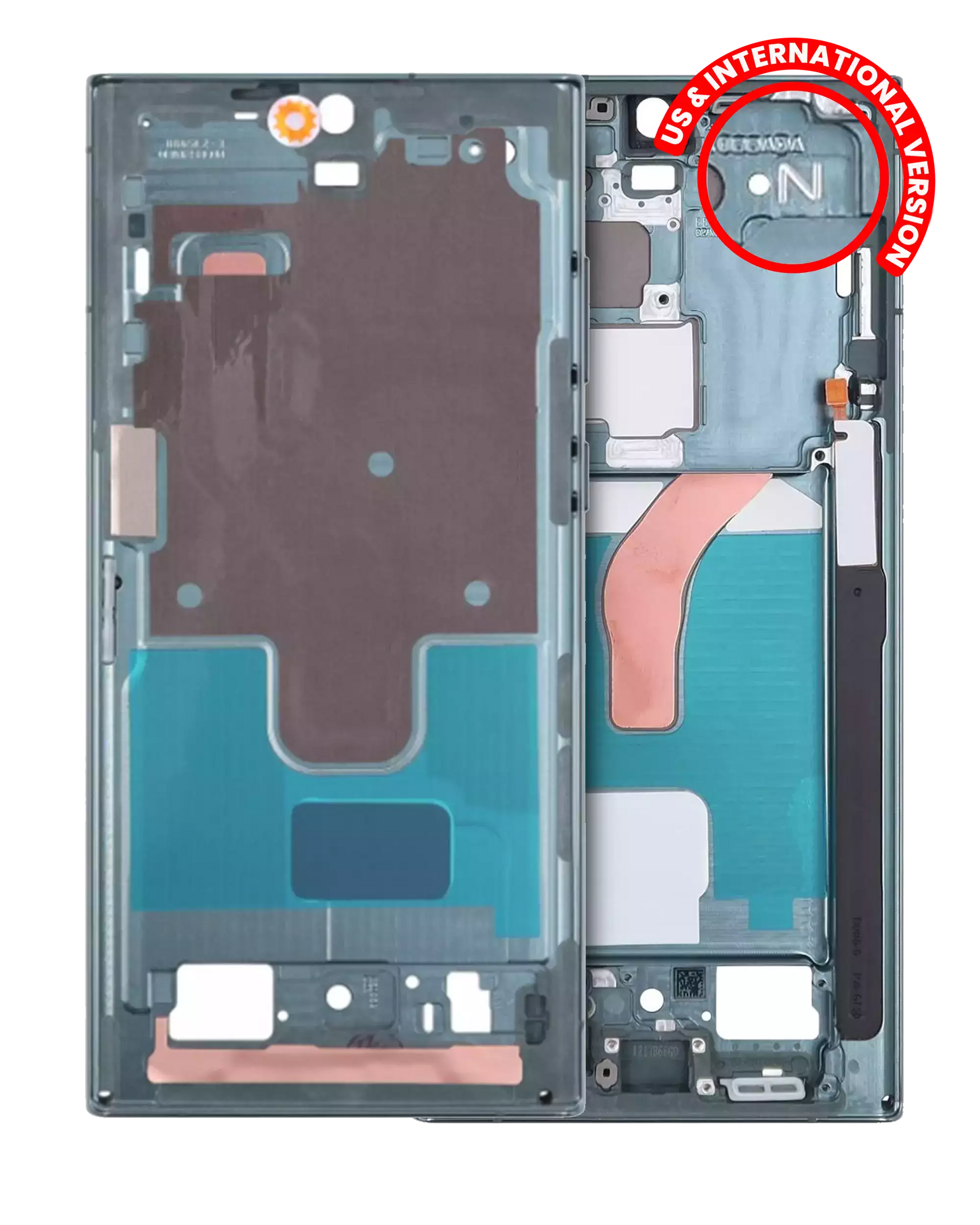Replacement Mid-Frame Housing Compatible For Samsung Galaxy S22 Ultra 5G (US & International Version) (Graphite)