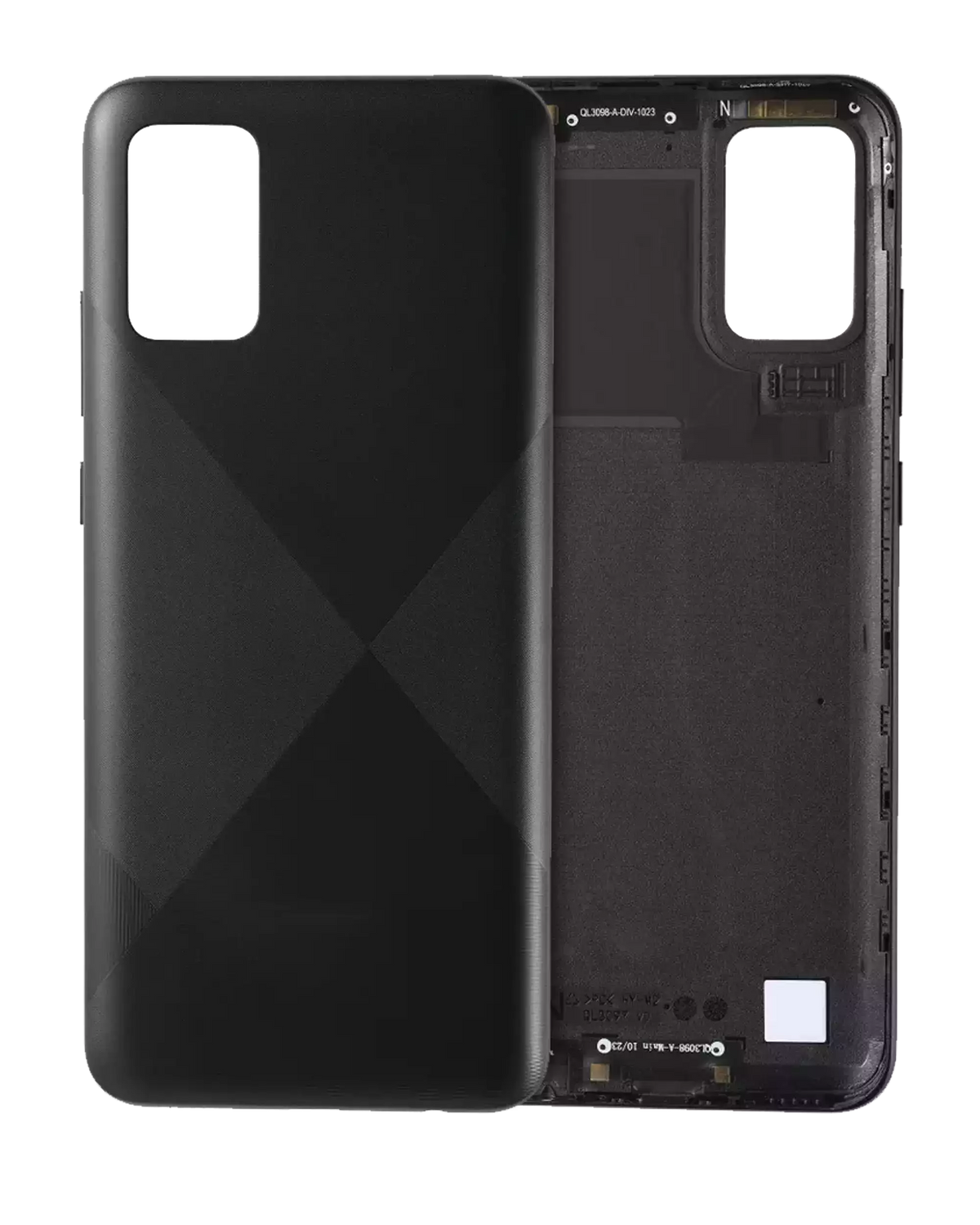 Back Cover Glass Compatible For Samsung Galaxy A02S (A025 / 2020) (Service Pack) (Black)