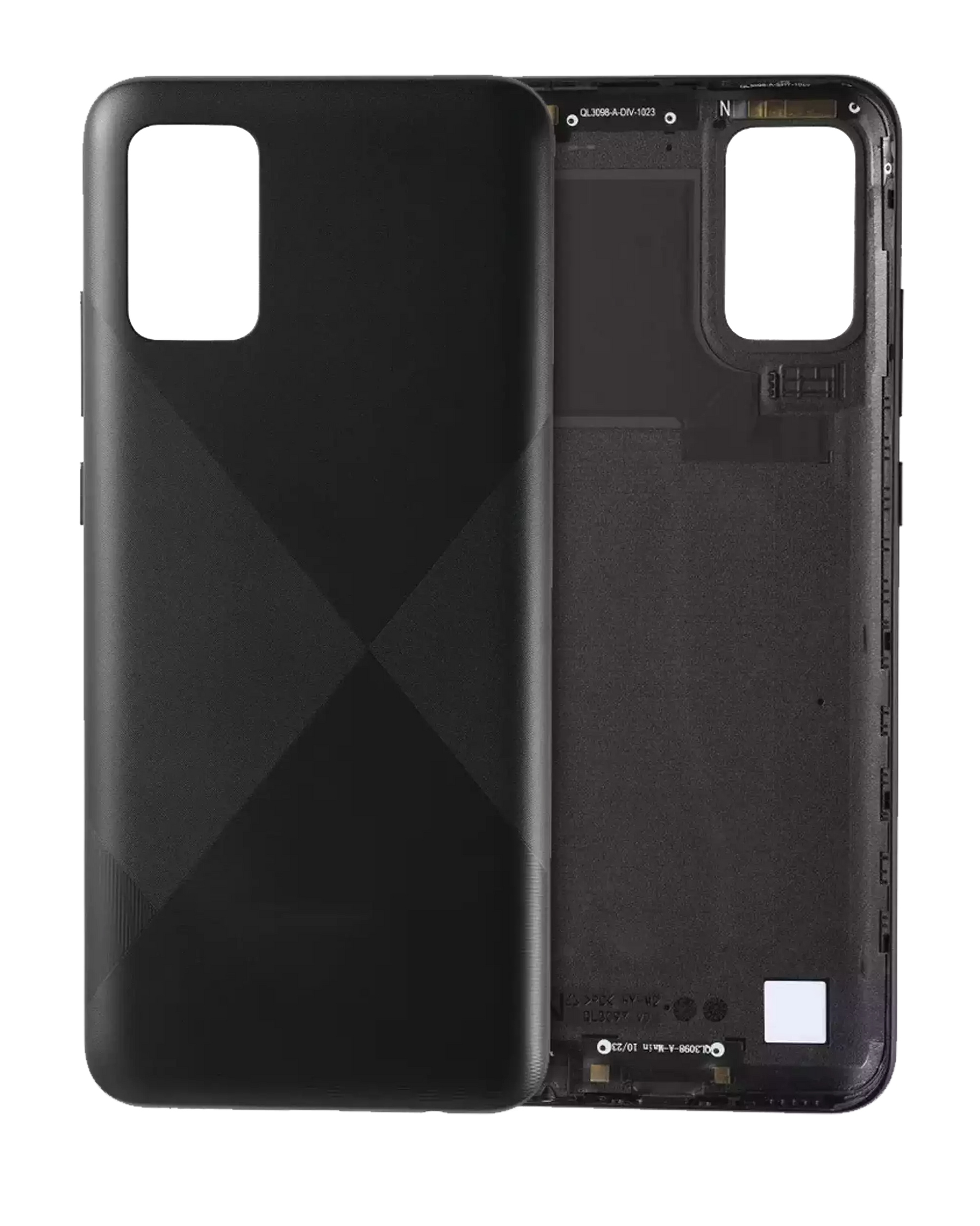 Back Cover Glass Compatible For Samsung Galaxy A02S (A025 / 2020) (Service Pack) (Black)