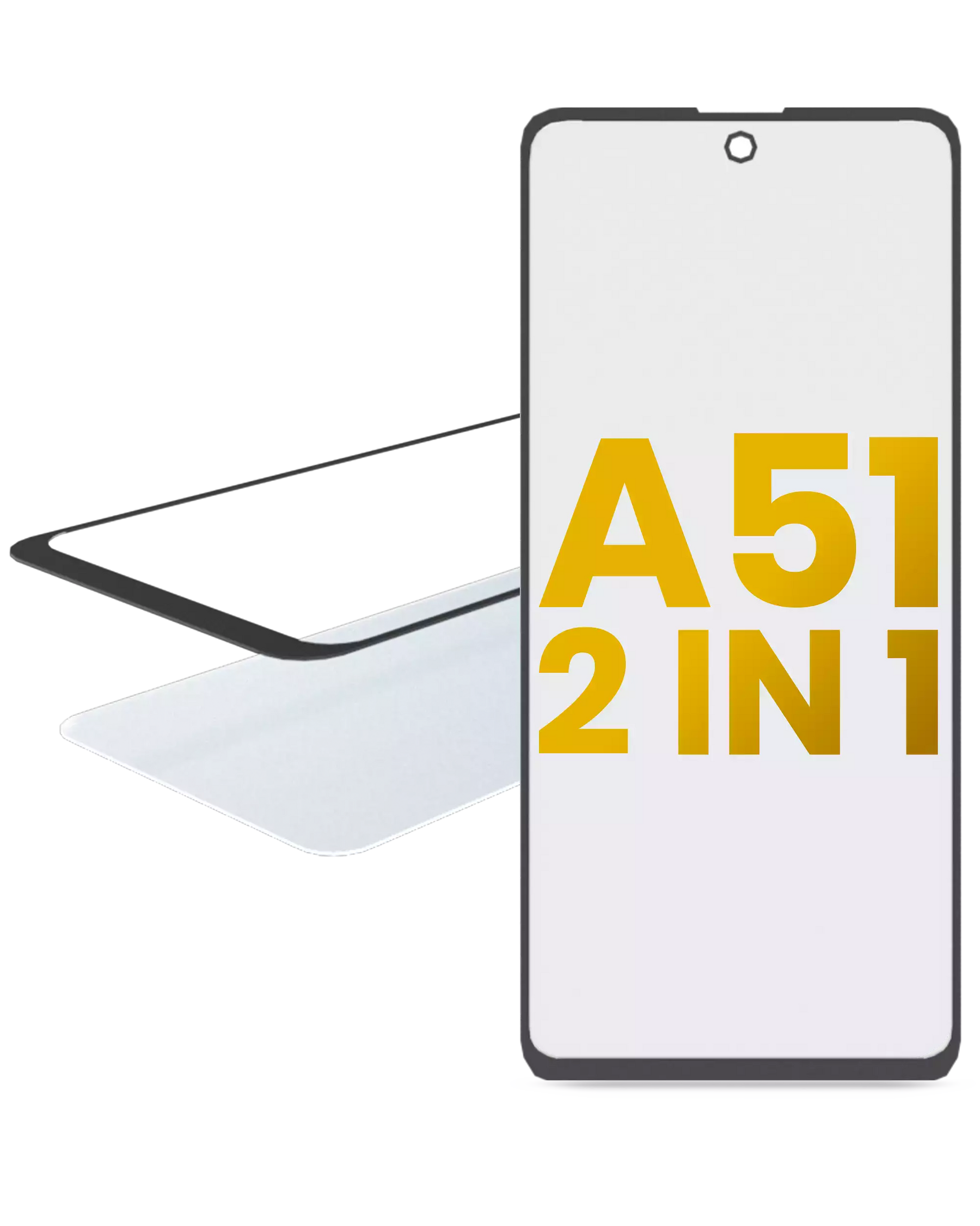 Replacement 2 in 1 Front Glass With OCA Pre-Installed Compatible For Samsung Galaxy A51 4G (A515 / 2019)