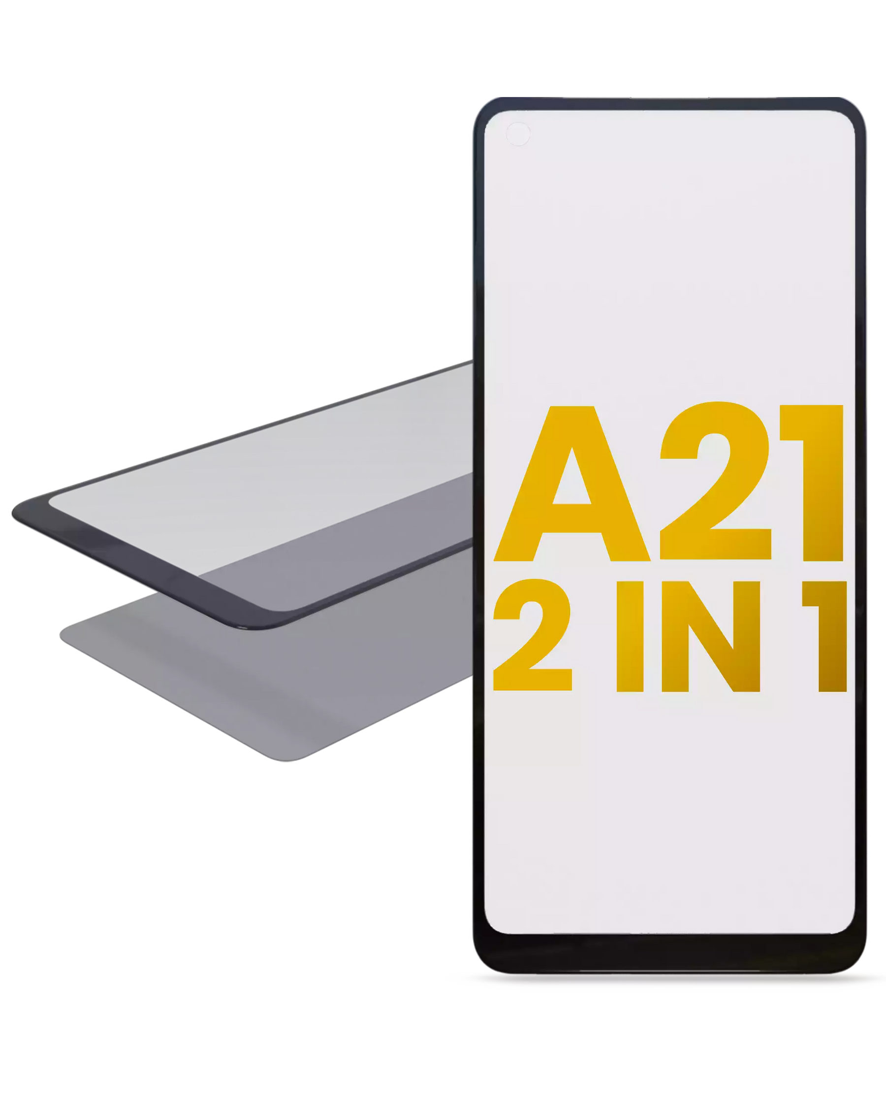 2 in 1 Front Glass With OCA Compatible For Samsung Galaxy A21 (A215 / 2020)