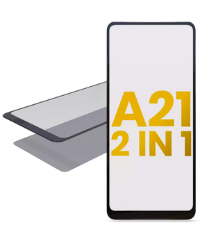 2 in 1 Front Glass With OCA Compatible For Samsung Galaxy A21 (A215 / 2020)