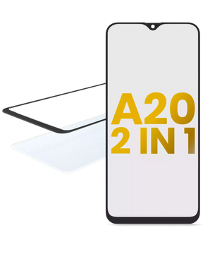 2 in 1 Front Glass With OCA Pre-Installed Compatible For Samsung Galaxy A20 (A205 / 2019)