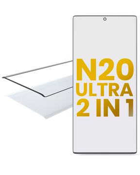 2 in 1 Front Glass With OCA Pre-Installed Compatible For Samsung Galaxy Note 20 Ultra Replacement