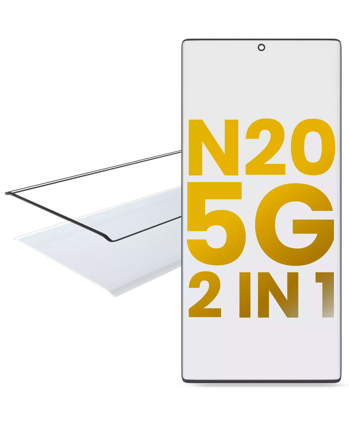 2 in 1 Front Glass With OCA Pre-Installed Compatible For Samsung Galaxy Note 20 5G Replacement